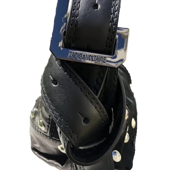 Zadig & Voltaire Le Cecilia patchwork stud Italian leather crossbody bag New - Picture 5 of 11